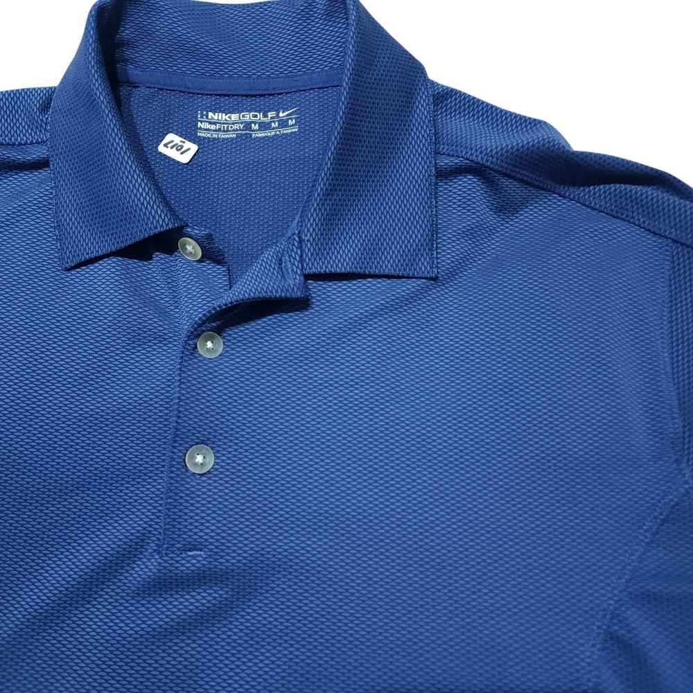 Nike Golf Dri-FIT Polo Mens M Blue NikeFIT‎ DRY Stretch Short Sleeve Shirt
